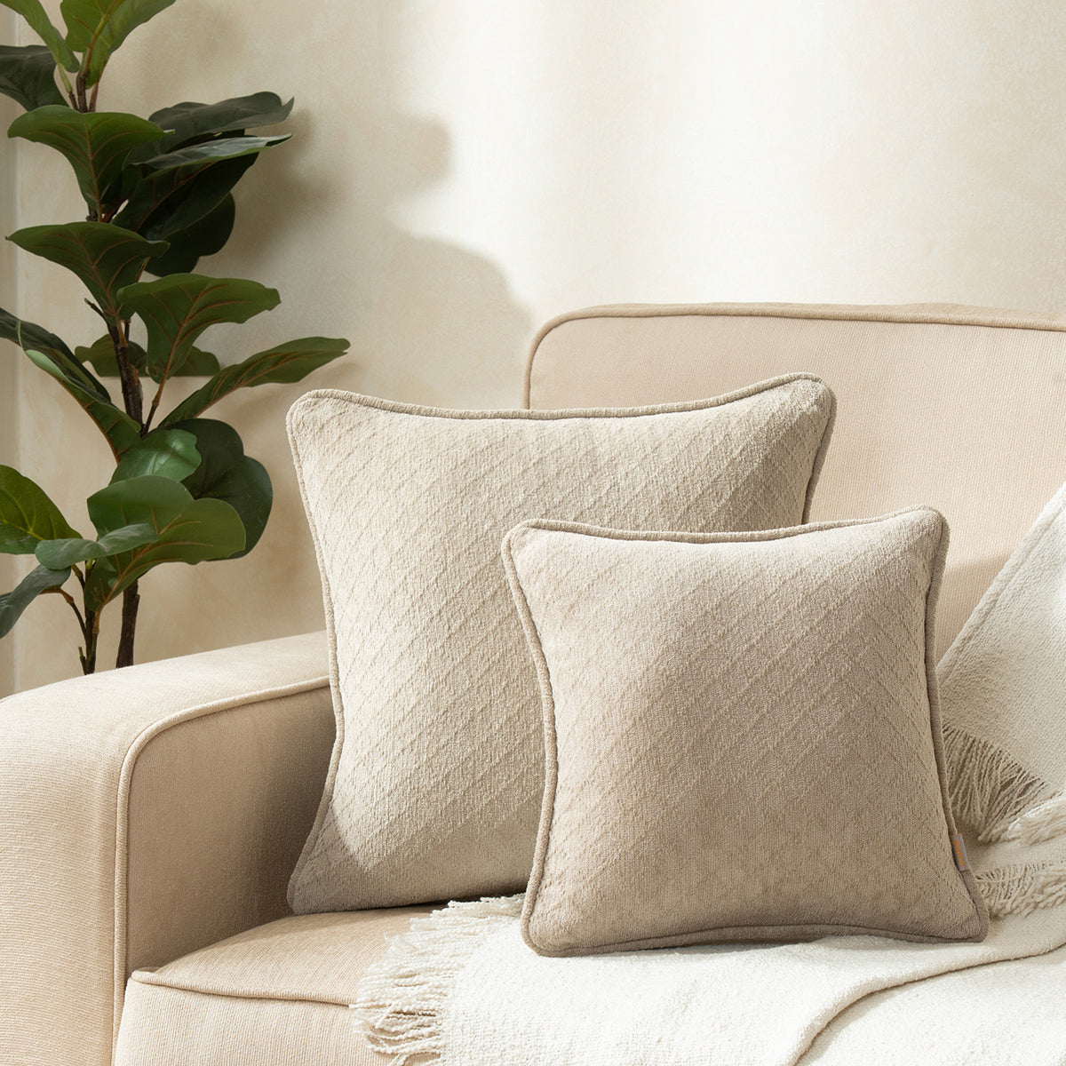 Blaize 100% Cotton Solid Weave Grey Cushion Cover