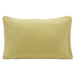 Blaize 100% Cotton Solid Weave Yellow Pillow Sham Set