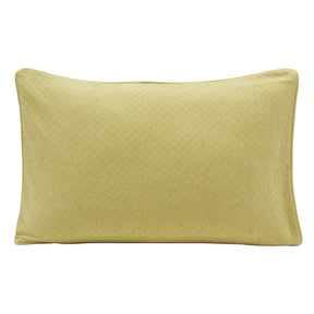Blaize 100% Cotton Solid Weave Yellow Pillow Sham Set
