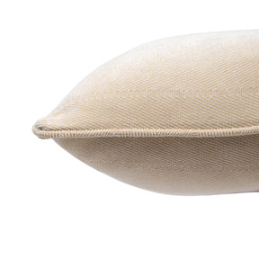 Caroline Herringbone Textured Soft Woven Beige Cushion Cover