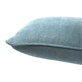 Caroline Herringbone Textured Soft Woven Aqua Cushion Cover