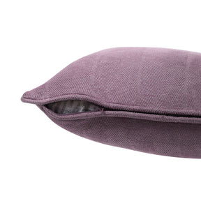 Caroline Herringbone Textured Soft Woven Purple Cushion Cover