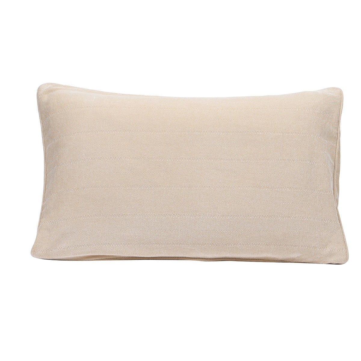 Caroline Woven Herringbone Pattern Beige 2PC Pillow Sham Set