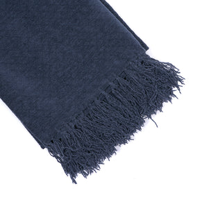 Blaize 100% Cotton Solid Weave Blue Throw/Sofa/Multi Cover/Single Bed Cover
