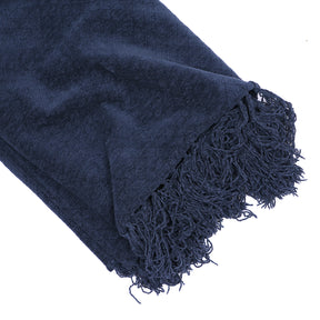 Blaize 100% Cotton Solid Weave Blue Throw/Sofa/Multi Cover/Single Bed Cover