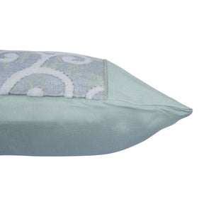 Tranquil Essence Folio Fiction Embroidered Viscose Blend Green Cushion Cover