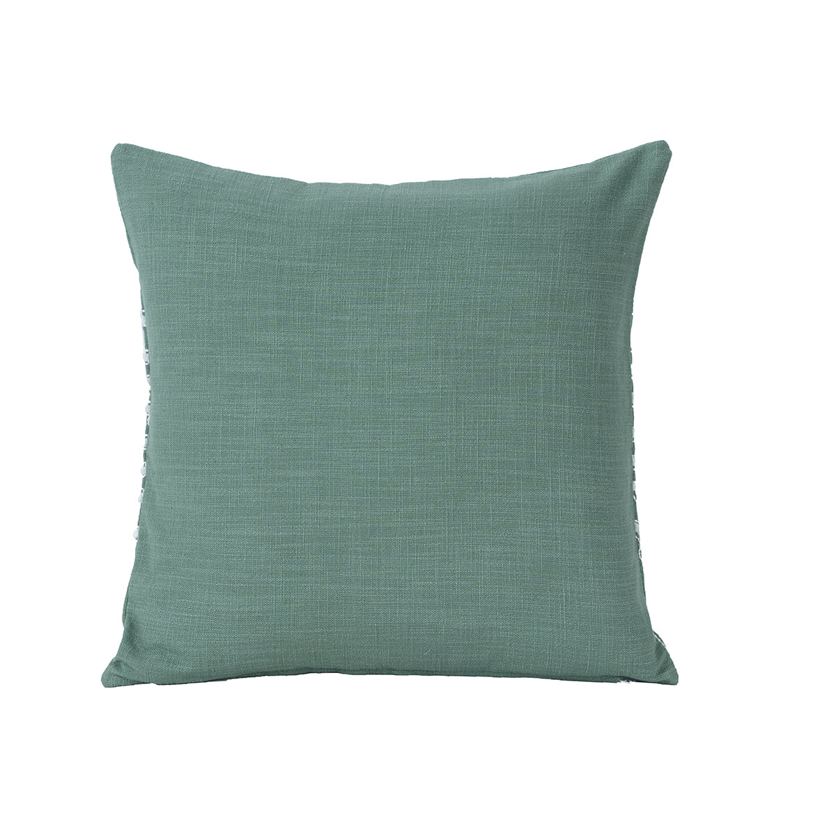 Tranquil Essence Alligator Reflect Embroidered 100% Cotton Green Cushion Cover