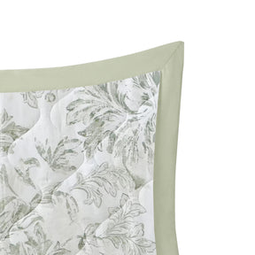 Tranquil Essence Napery Classic Quilted Green 2 PC Pillow Sham Set