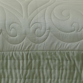 Tranquil Essence Cambric Lawn Green Summer AC Quilt/Quilted Bed Cover/Comforter
