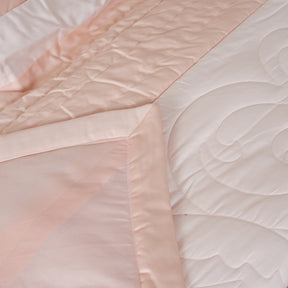 Tranquil Essence Cambric Lawn Peach Summer AC Quilt/Quilted Bed Cover/Comforter