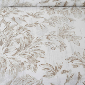 Tranquil Essence Napery Classic Printed 100% Cotton Beige 8 PC Duvet Cover Set