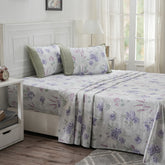 Optimist Bloom 200 TC  Soft Rose 100% Cotton Printed Bed Sheet with Pillow Case