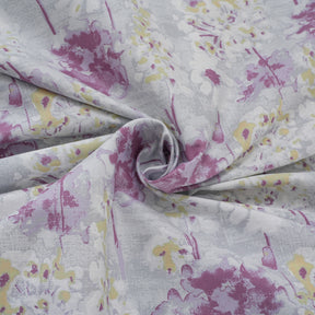 Optimist Bloom 200 TC Spongy Floral 100% Cotton Printed Bed Sheet with Pillow Case