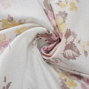 Optimist Bloom 300 TC Clarice 100% Cotton Printed Bed Sheet with Pillow Case