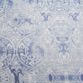 PBS Refined Retro Baroque 100% Cotton Blue Duvet Cover With Pillow Case