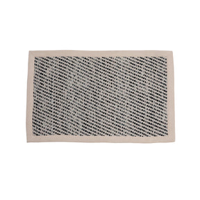 Diognal Line Woven 100% Cotton 1PC Doormat