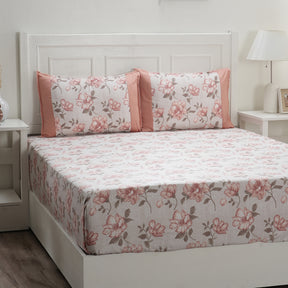 Royal Botanic Caron 200 TC Cotton Pink 6PC Bed Bath Set