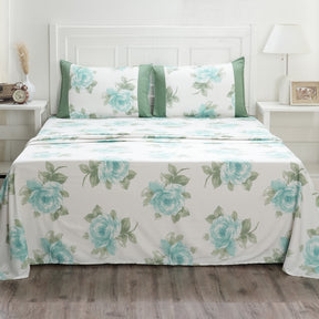 Royal Botanic 200 TC Turning 100% Cotton Bed Sheet With Pillow Case