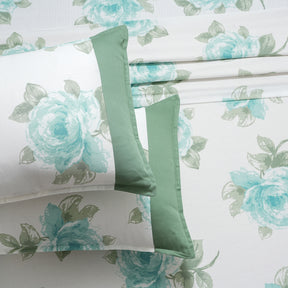 Royal Botanic 200 TC Turning 100% Cotton Bed Sheet With Pillow Case