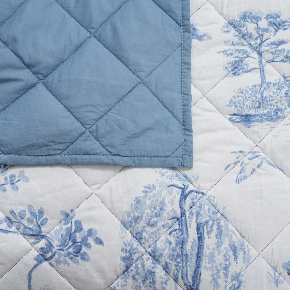 Royal Botanic 115 GSM Nature Toile Blue Quilt/Quilted Bed Cover
