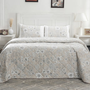 Royal Botanic 115 GSM Outline Floral Quilt/Quilted Bed Cover