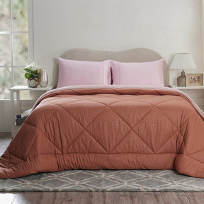 Hermosa Glister Pebble Rust 150GSM Reversible Summer AC Quilt