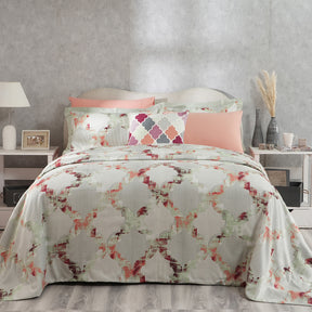 Enchanted Harmony Ogee Flent Printed 100% Cotton Duvet Cover