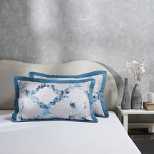 Enchanted Harmony Ogee Flent Quilted Pillow Sham Set Of 2