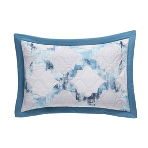 Enchanted Harmony Ogee Flent Quilted Pillow Sham Set Of 2