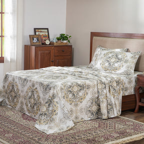 Utopian Regan 400TC Cotton Excessive Extreme Printed King Bedsheet With Pillow Covers