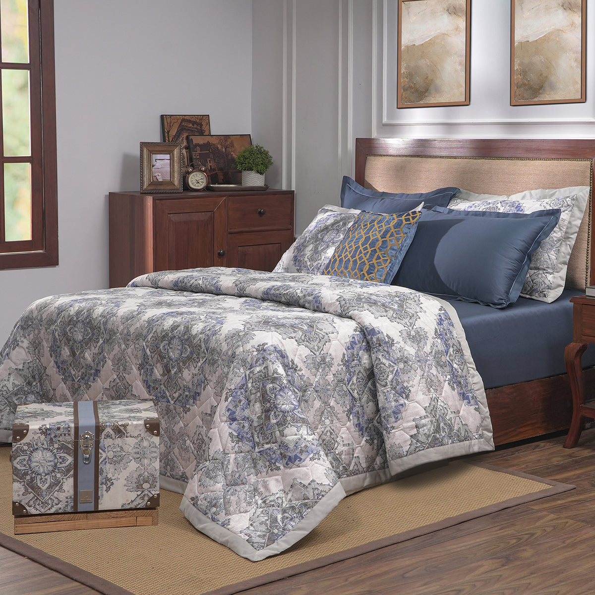 Utopian Regan Excessive Extreme 8PC Quilt/Quilted Bed Cover Set