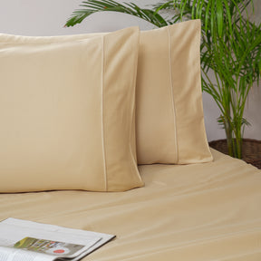 Melina Plain 100% Cotton Extra Soft & Luxurious Bed Sheet With Pillow Covers