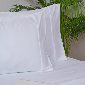 Melina Plain 100% Cotton Extra Soft & Luxurious Bed Sheet With Pillow Covers