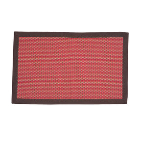 Checkered Mat Woven 100% Cotton 1PC Doormat