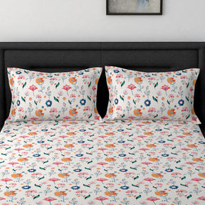 Tranquil Serenity Flower Heaven 100% Cotton Printed Multi Pillow Case Set Of 2