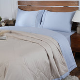 Selwyn Reversible Summer AC Quilt/Quilted Bed Cover/Comforter Plein Air/Sandshell Quilt