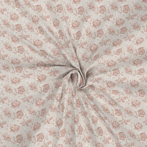 Tranquil Serenity Silvie 100%Cotton Printed Bed Sheet with Pillow Case Red