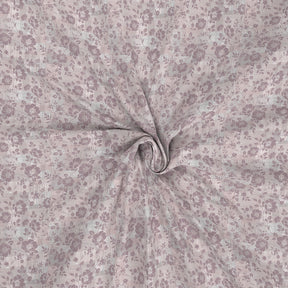 Tranquil Serenity Textured Floral 100%Cotton Printed Bed Sheet with Pillow Case Peach