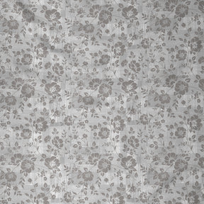 Tranquil Serenity Textured Floral 100%Cotton Printed Bed Sheet with Pillow Case Brown