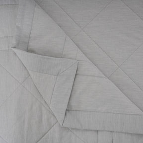 Emmie 100% Natural Cotton Filling Light Weight Winter Quilt / Quilted Bed Cover Grey