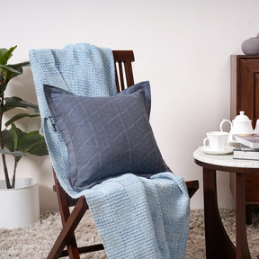 Inner City Made With Egyption Cotton Ultra Soft Blue Cushion Cover