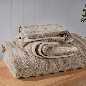 Mellow Mesh Premium distressed Beige Towel Set