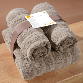 Mellow Mesh Premium distressed Beige Towel Set
