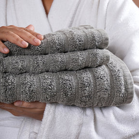 Mellow Mesh Premium distressed Grey Towel Set