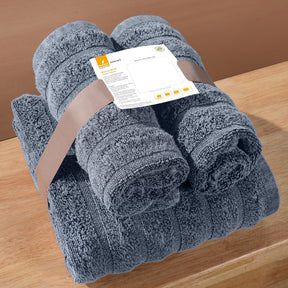 Mellow Mesh Premium distressed Blue Towel Set