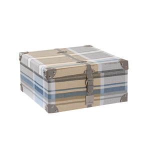 Whimsy Nature Vivid Plaid Woven 100% Cotton Blue 8pcs Duvet Cover Set