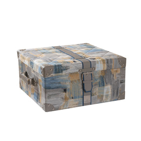 Whimsy Nature Brush Strokes Blue 8pcs Quilt/Quilted Bed Cover