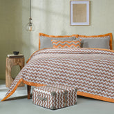 Whimsy Nature Twisty Melange Rust 8pcs Quilt/Quilted Bed Cover