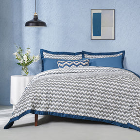 Whimsy Nature Twisty Melange Blue 8pcs Quilt/Quilted Bed Cover