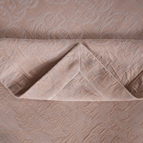 Classical Impression Curly Scroll 100% Cotton Bed Cover Rust